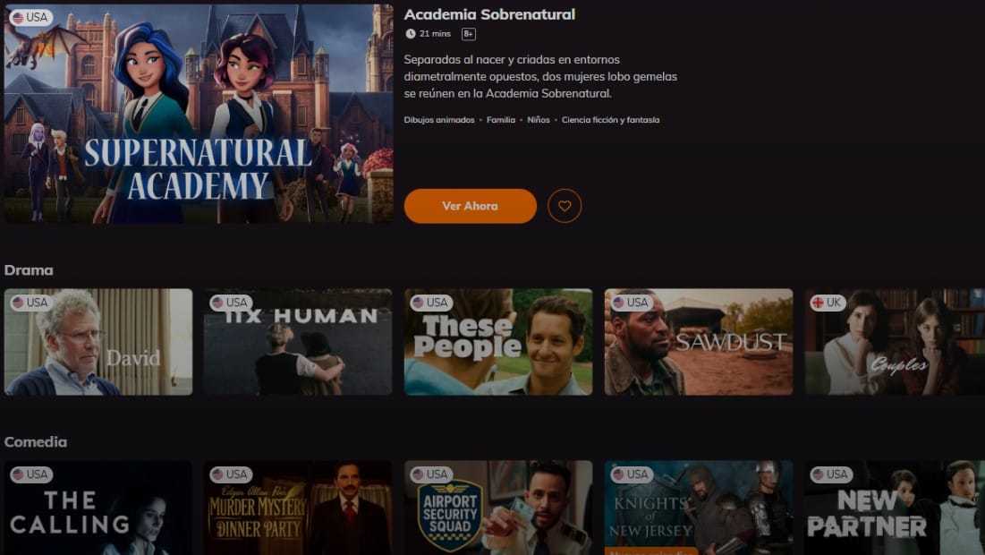 Catálogo de Lingopie para aprender idiomas viendo series y películas