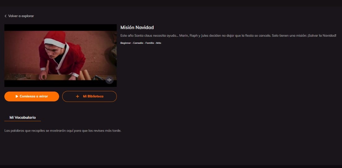 Serie en francés disponible en el catálogo de Lingopie, ideal para aprender vocabulario sobre la navidad