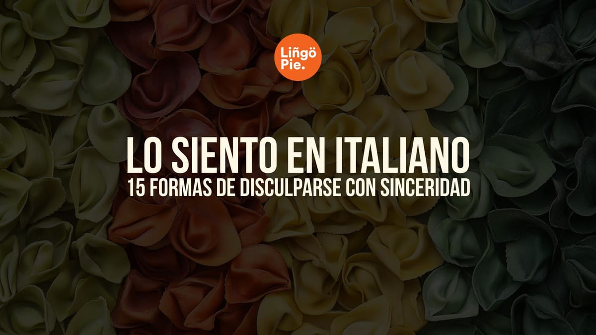 Lo siento en italiano